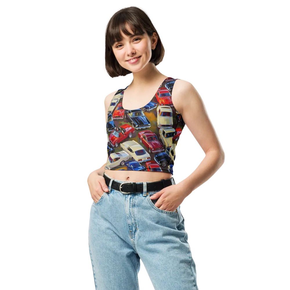 Vintage Velocity on Crop Top — Front
