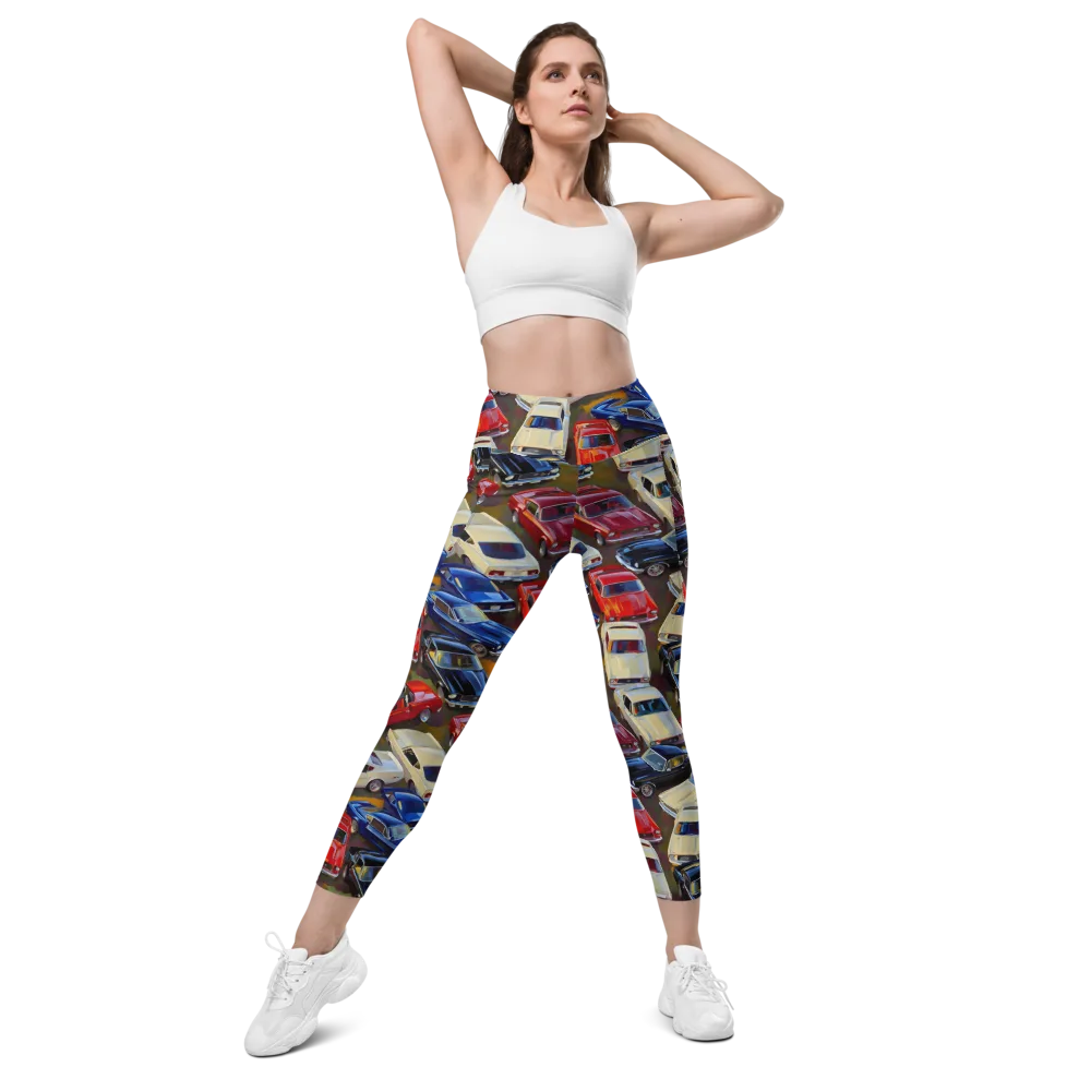 Vintage Velocity on Leggings with Pockets — Front