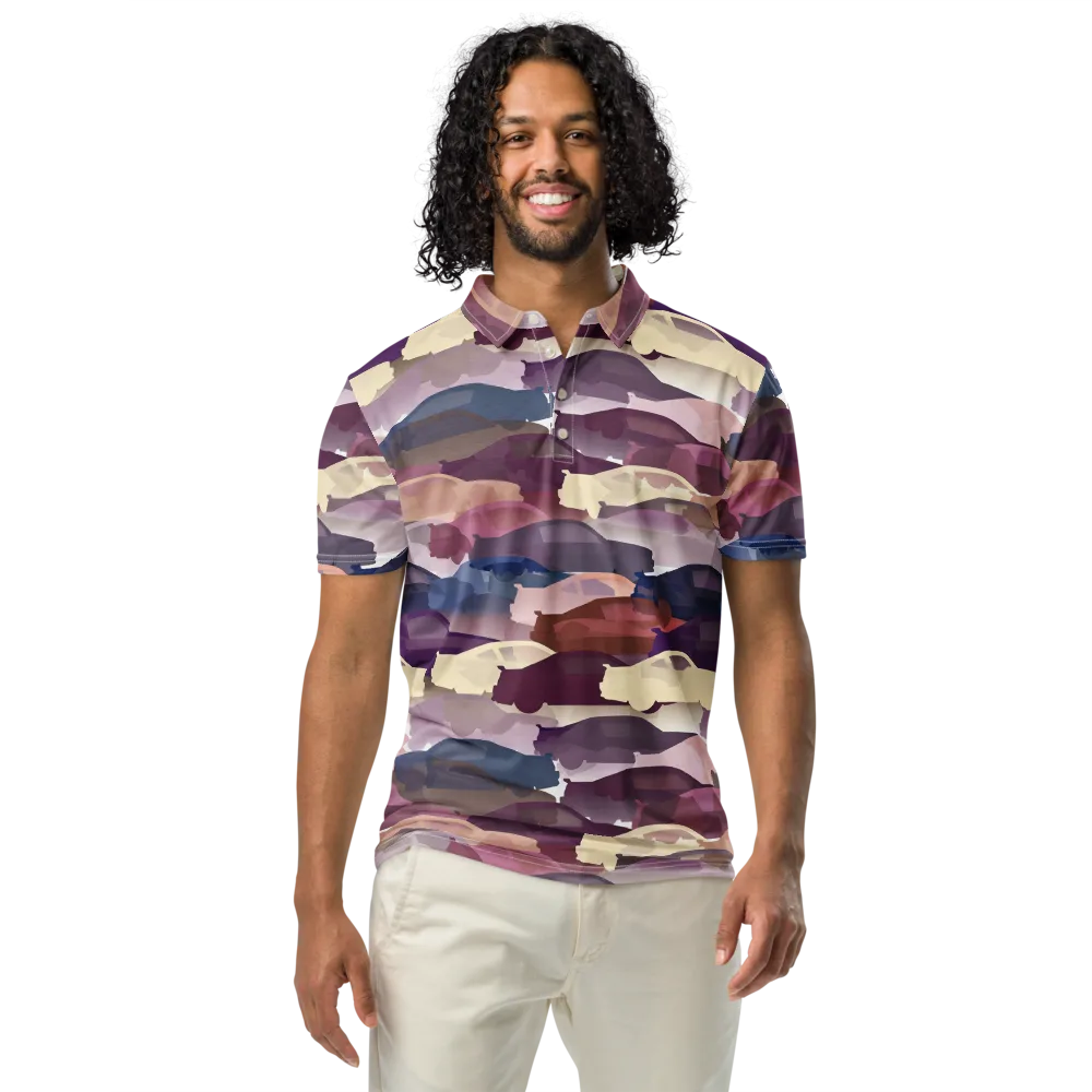 Chromatic Traffic on Men's Slim Fit Polo Shirt — Front