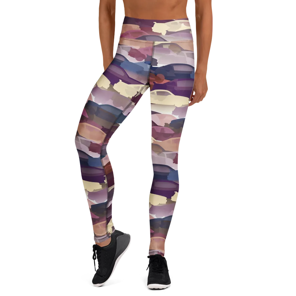 Chromatic Traffic on Yoga Leggings — Front
