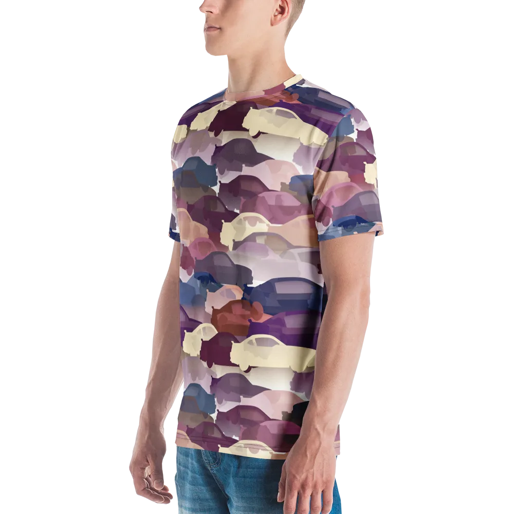 Chromatic Traffic on Men's Crew Neck T-Shirt — Left