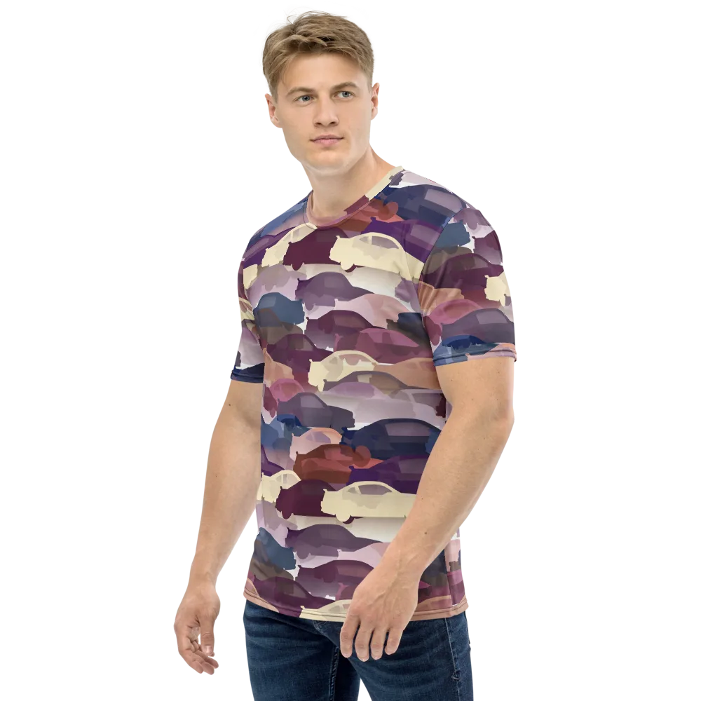 Chromatic Traffic on Men's Crew Neck T-Shirt — Left