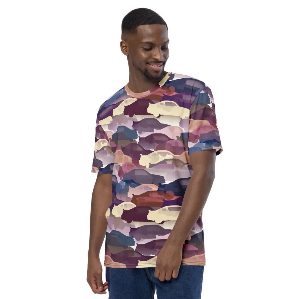 Chromatic Traffic on Men's Crew Neck T-Shirt — Left