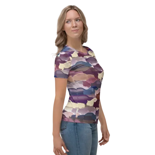 Chromatic Traffic on a Women's Crew Neck T-Shirt