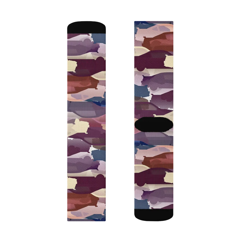 Chromatic Traffic on Socks — Right Sock