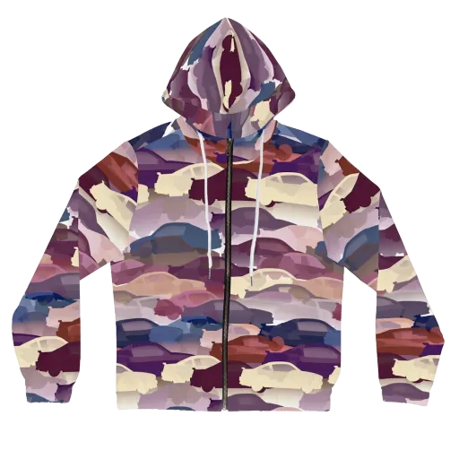 Chromatic Traffic on a Women's Full-Zip Hoodie