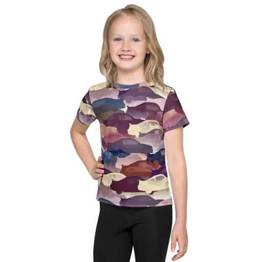 Chromatic Traffic on a Kids Crew Neck T-Shirt