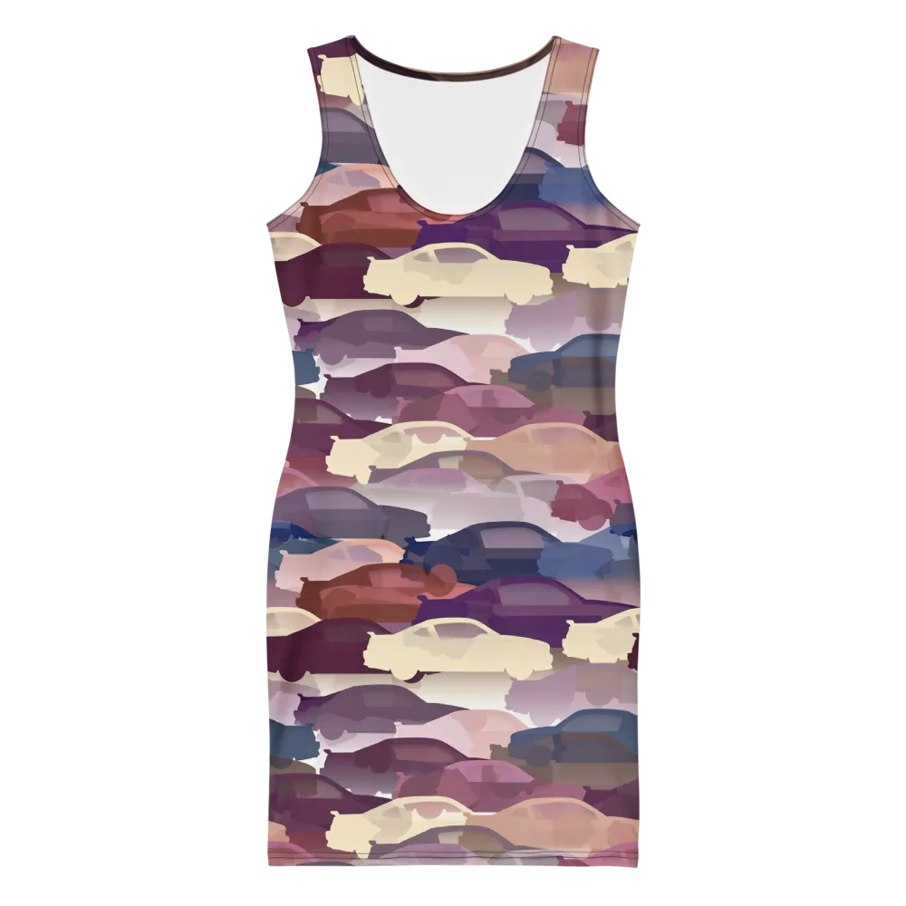 Chromatic Traffic on Bodycon Dress — Front