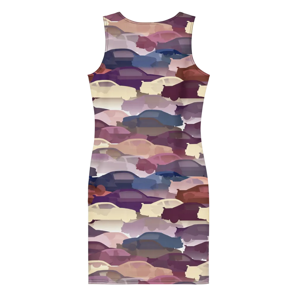 Chromatic Traffic on Bodycon Dress — Back