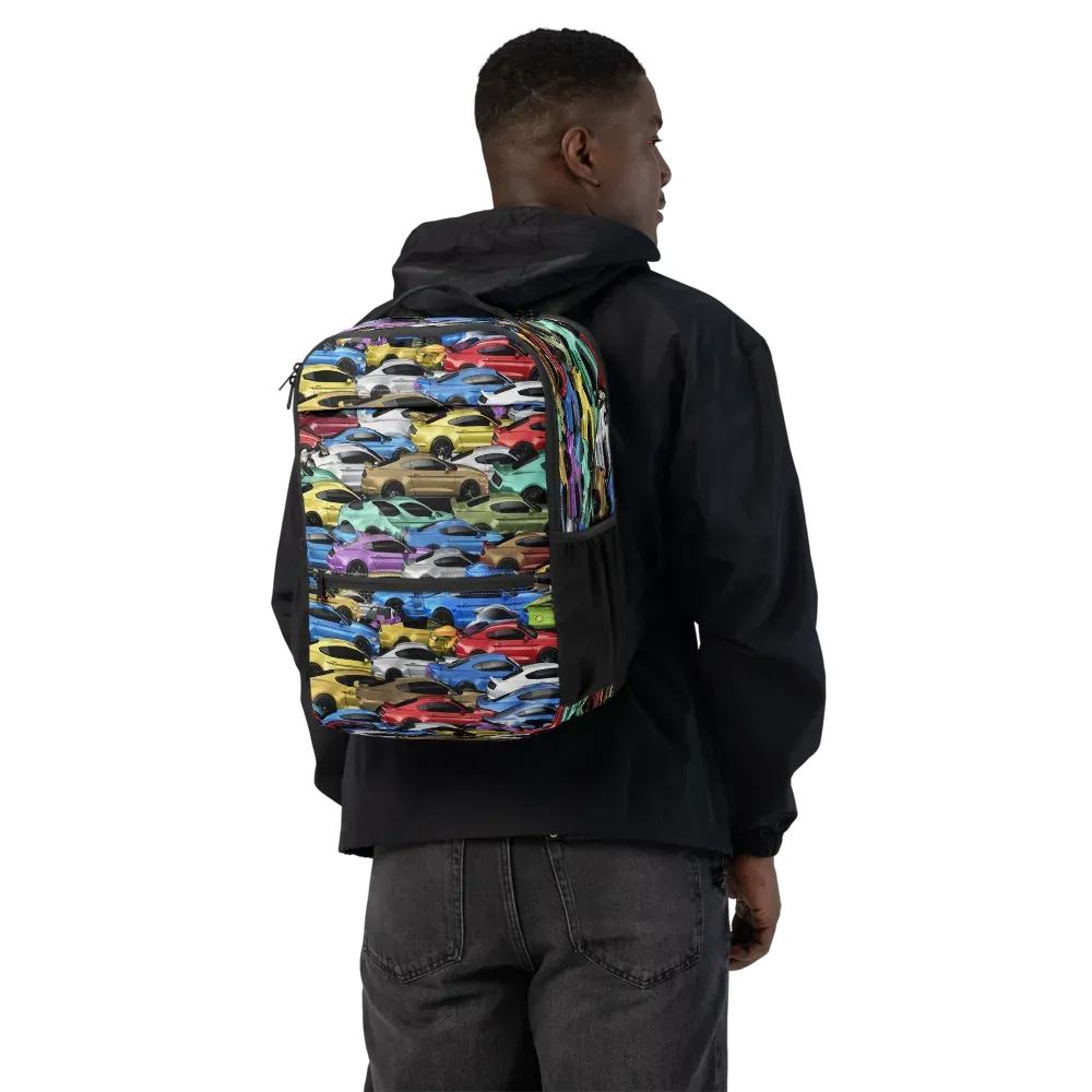 Neon Motorpool on Utility Backpack — Back