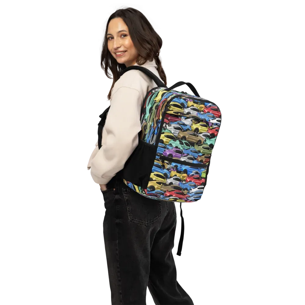 Neon Motorpool on Utility Backpack — Back