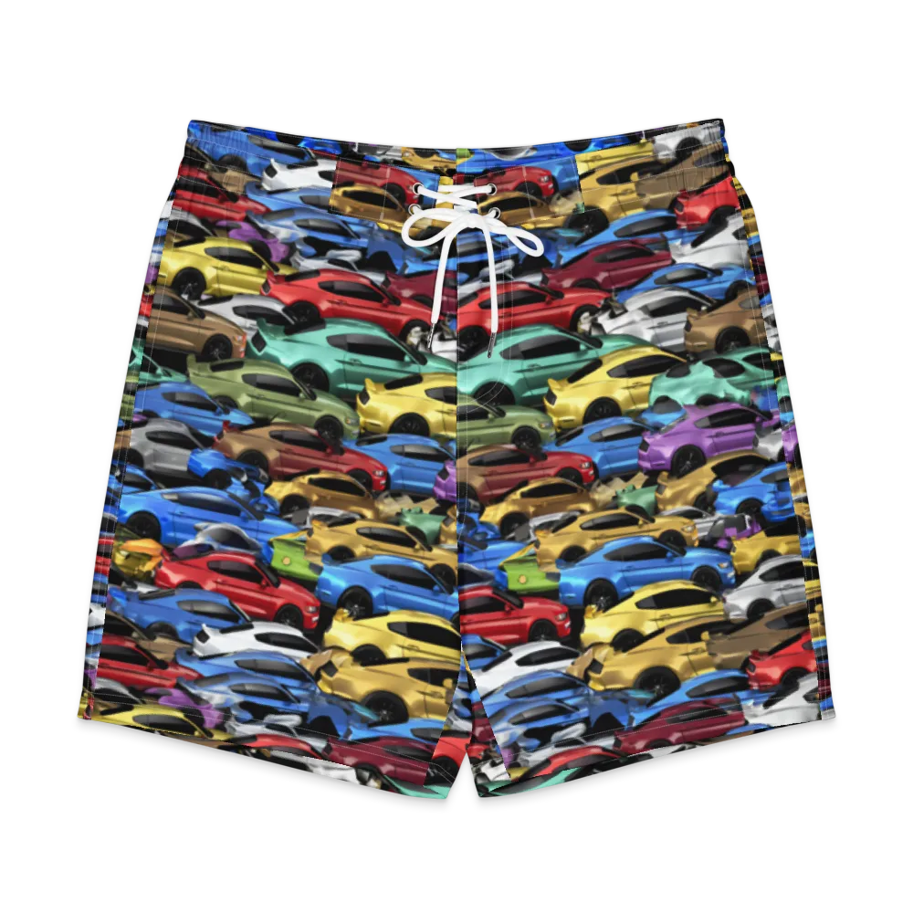 Neon Motorpool on Men's Board Shorts — Front