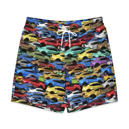 Neon Motorpool on a Men's Board Shorts