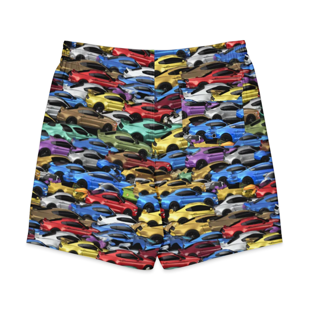 Neon Motorpool on Men's Board Shorts — Back