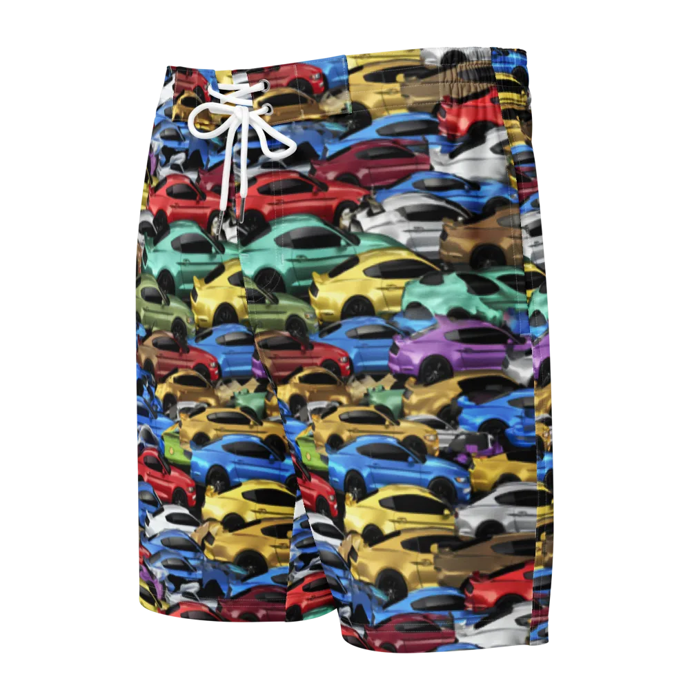 Neon Motorpool on Men's Board Shorts — Front