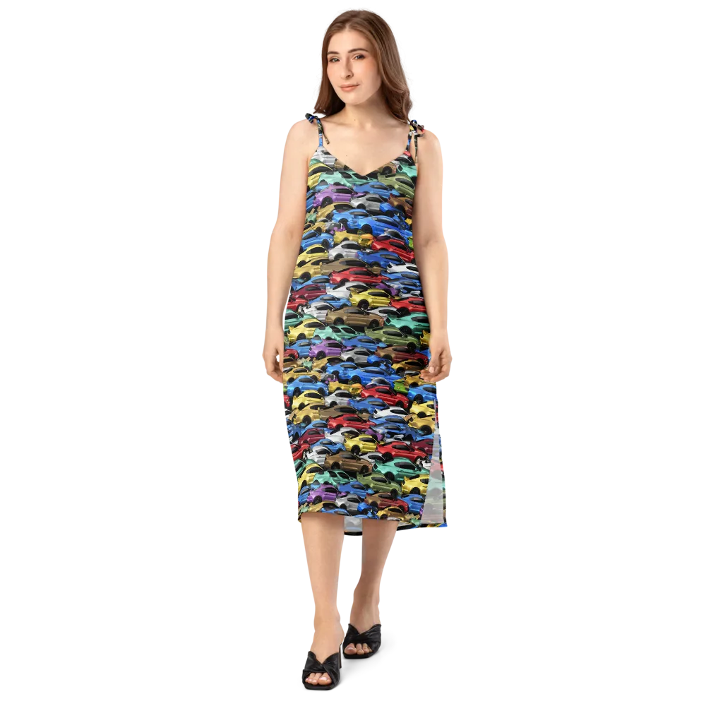 Neon Motorpool on Slip Dress — Front