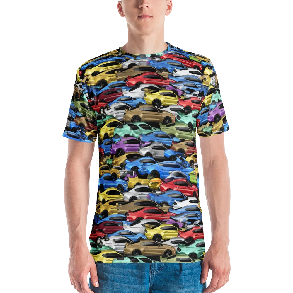 Neon Motorpool on Men's Crew Neck T-Shirt — Front