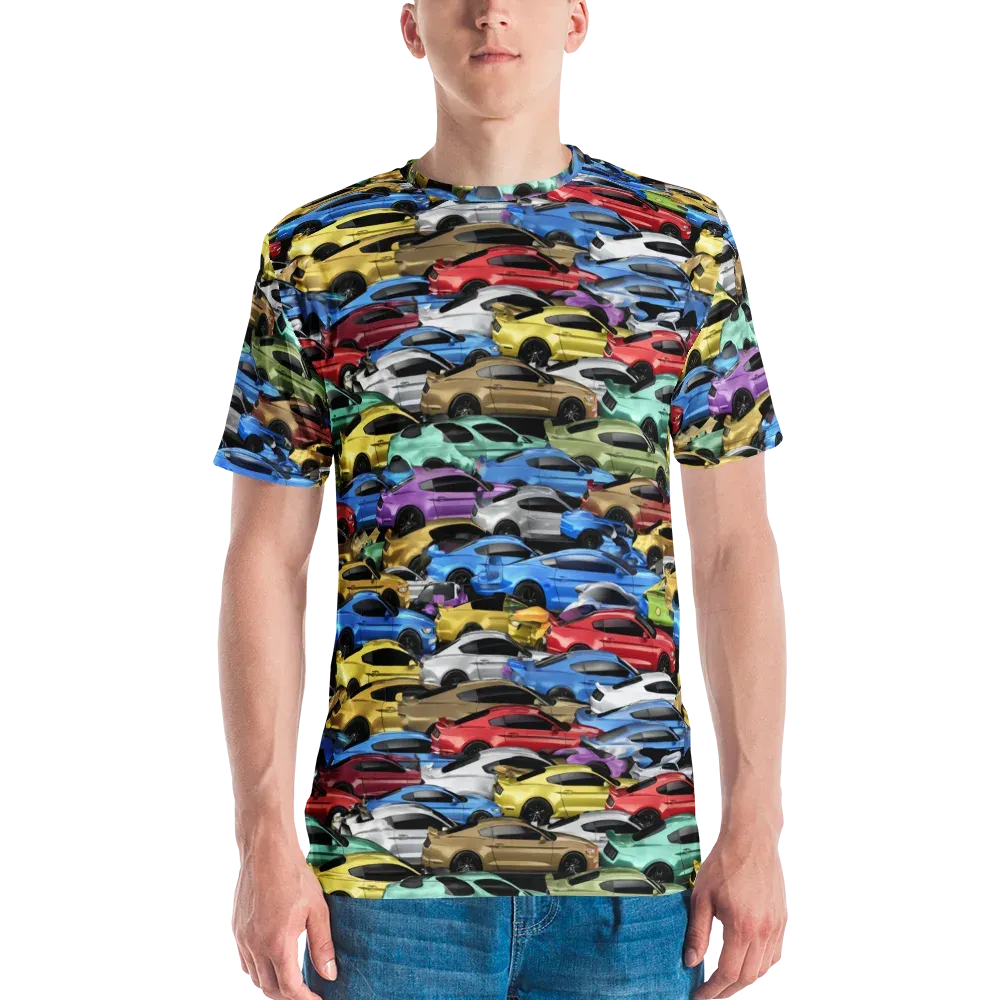 Neon Motorpool on Men's Crew Neck T-Shirt — Front