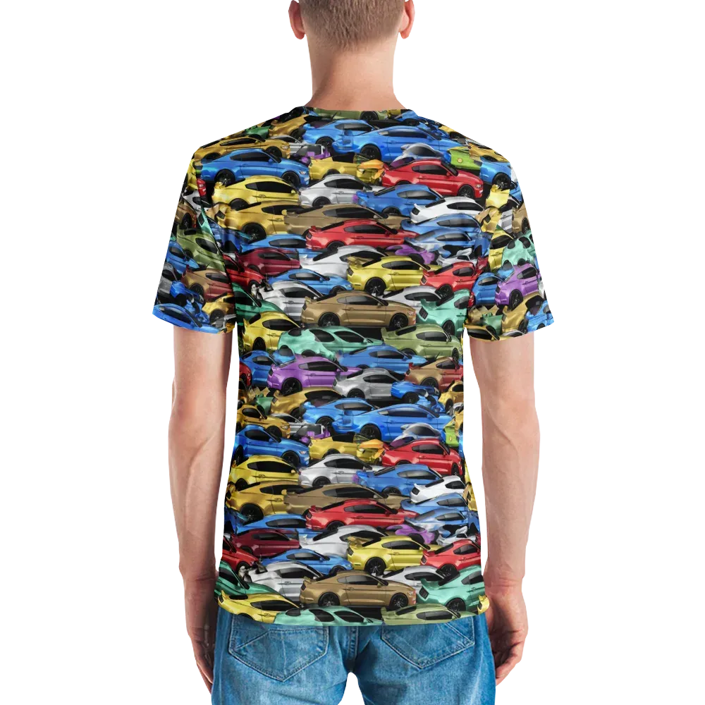 Neon Motorpool on Men's Crew Neck T-Shirt — Back