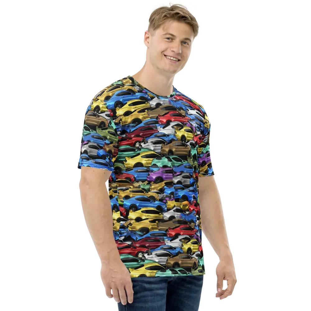 Neon Motorpool on Men's Crew Neck T-Shirt — Right