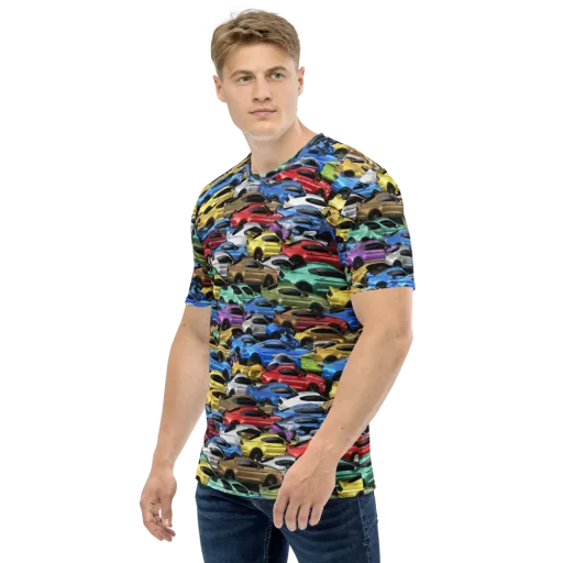 Neon Motorpool on a Men's Crew Neck T-Shirt