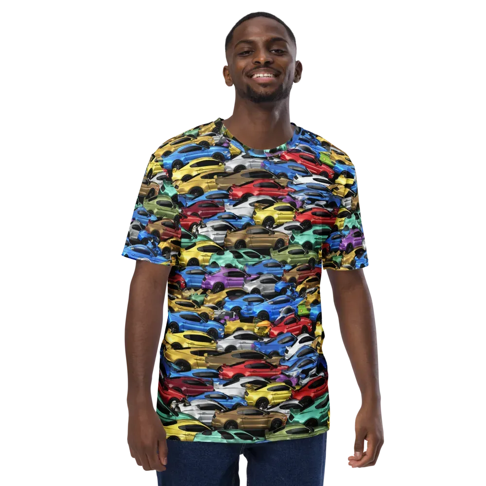 Neon Motorpool on Men's Crew Neck T-Shirt — Front