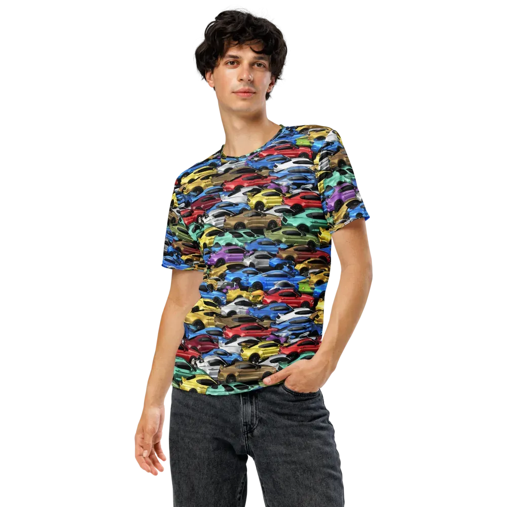 Neon Motorpool on Men's Crew Neck T-Shirt — Front
