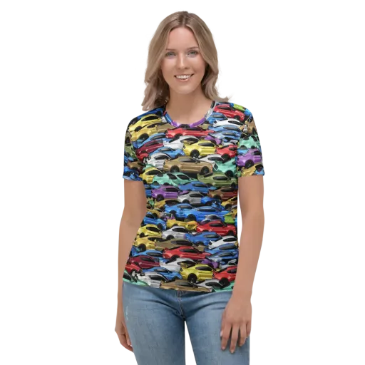 Neon Motorpool on a Women's Crew Neck T-Shirt