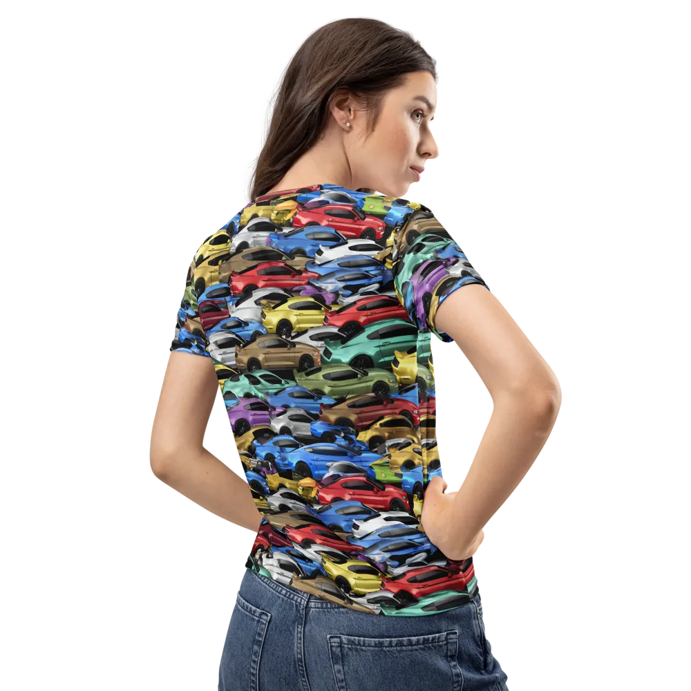 Neon Motorpool on Women's Crew Neck T-Shirt — Back