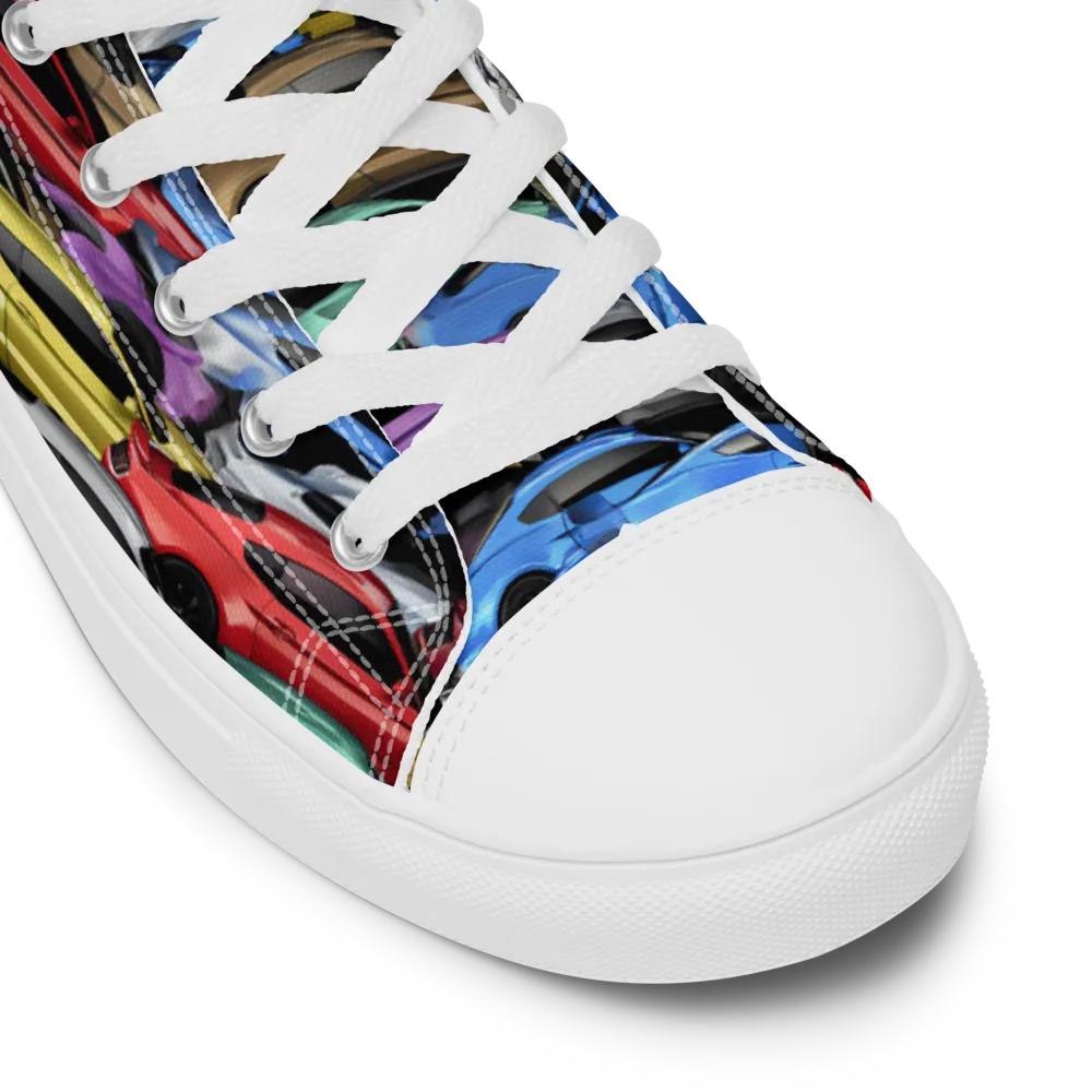 Neon Motorpool on Women's High Top Canvas Shoes — Product details