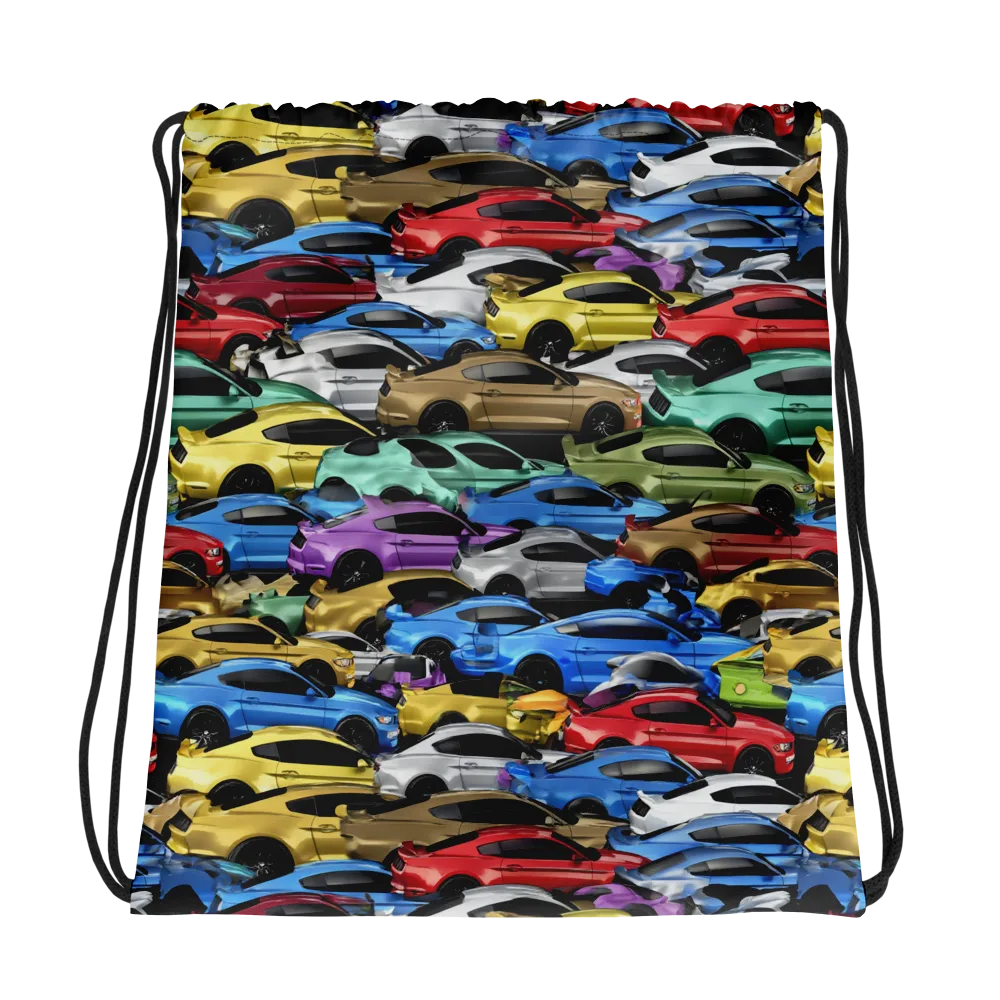 Neon Motorpool on Drawstring Bag — Photo