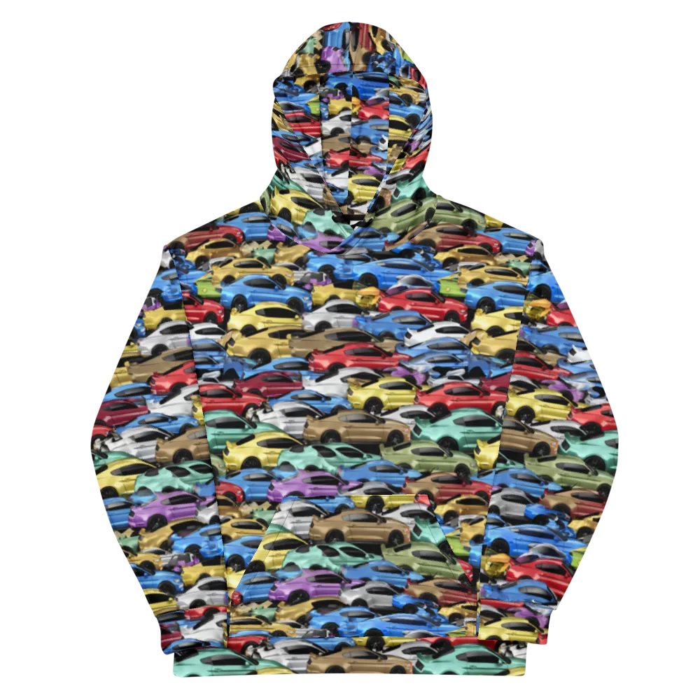 Neon Motorpool on Cotton Hoodie — Front
