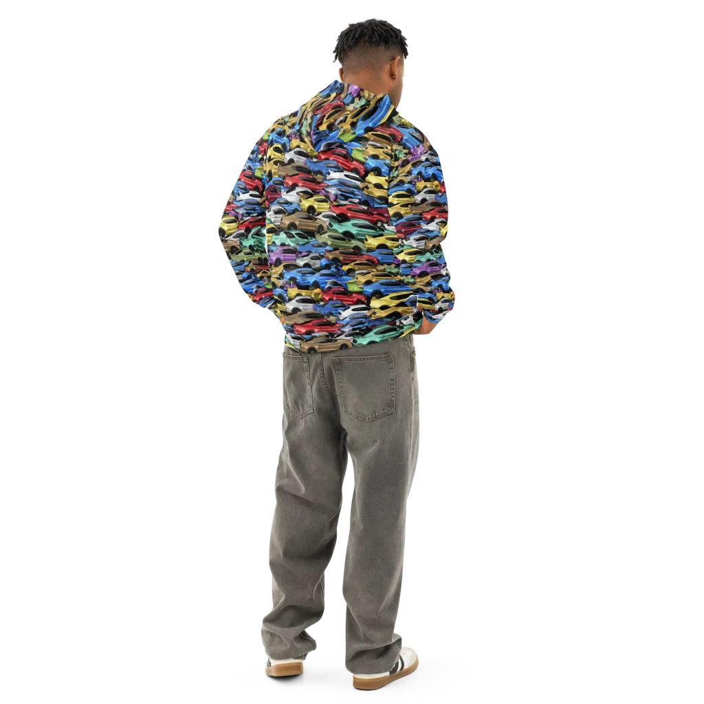 Neon Motorpool on Cotton Hoodie — Back