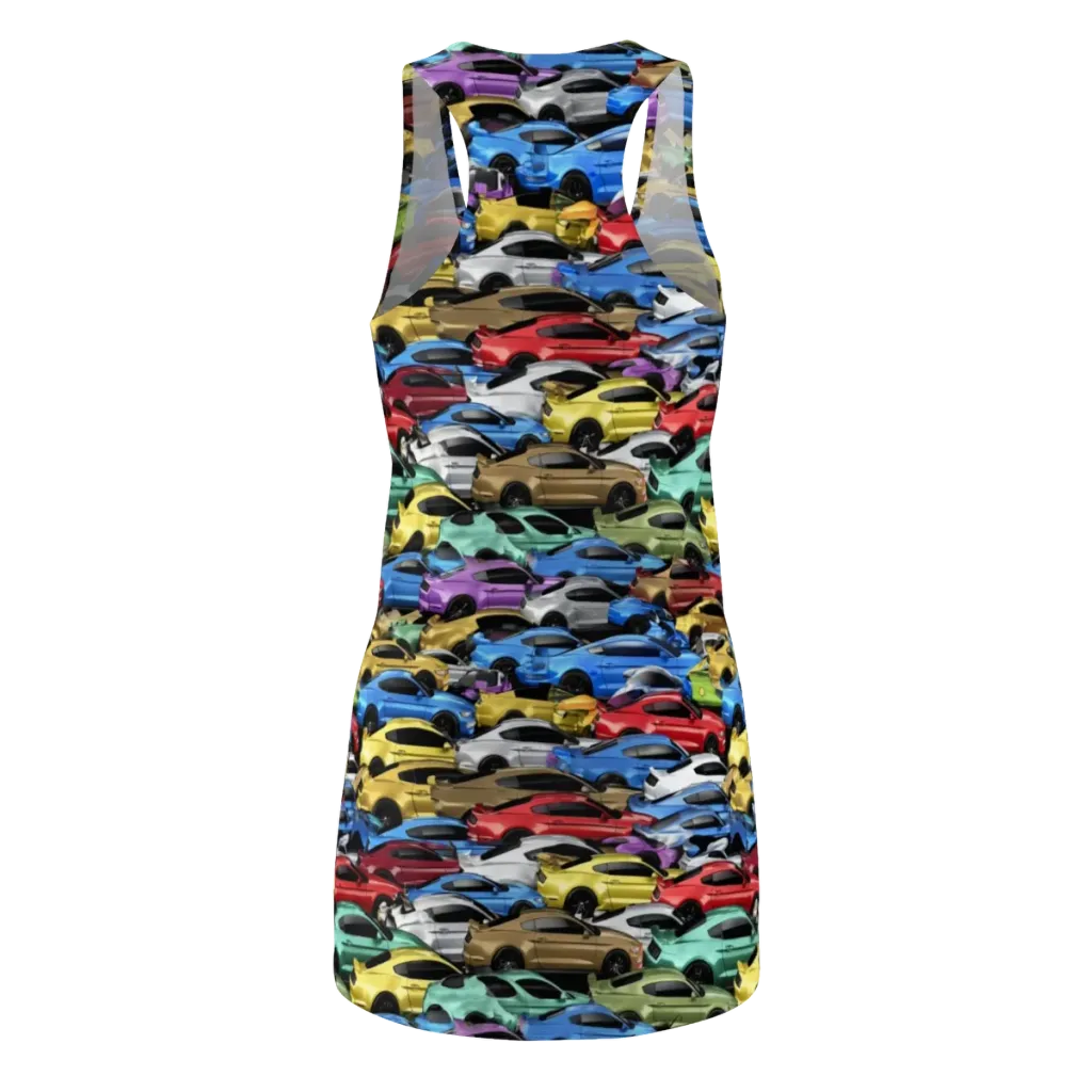 Neon Motorpool on Racerback Dress — Back