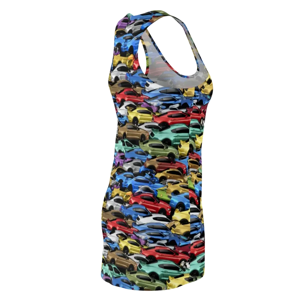 Neon Motorpool on Racerback Dress — Back Side