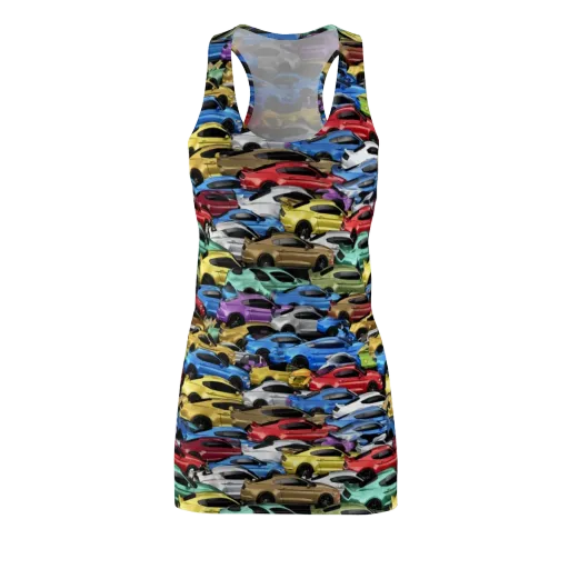 Neon Motorpool on a Racerback Dress