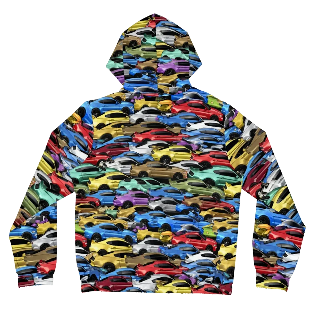 Neon Motorpool on Women's Full-Zip Hoodie — Back