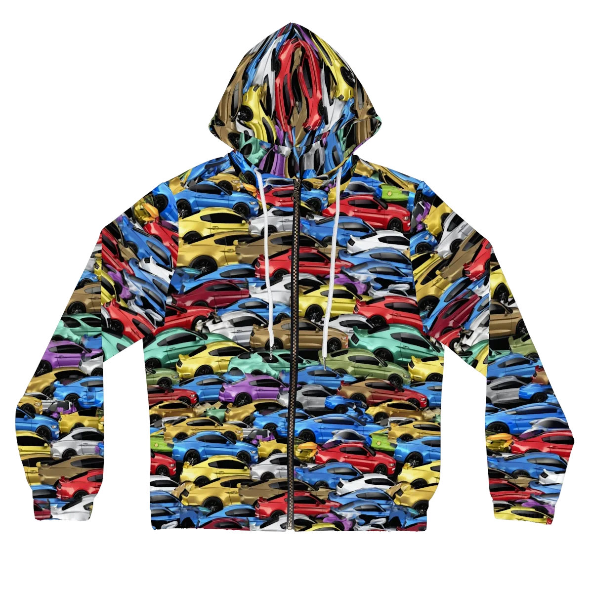 Neon Motorpool on Women's Full-Zip Hoodie — Front