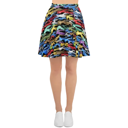Neon Motorpool on a Skater Skirt