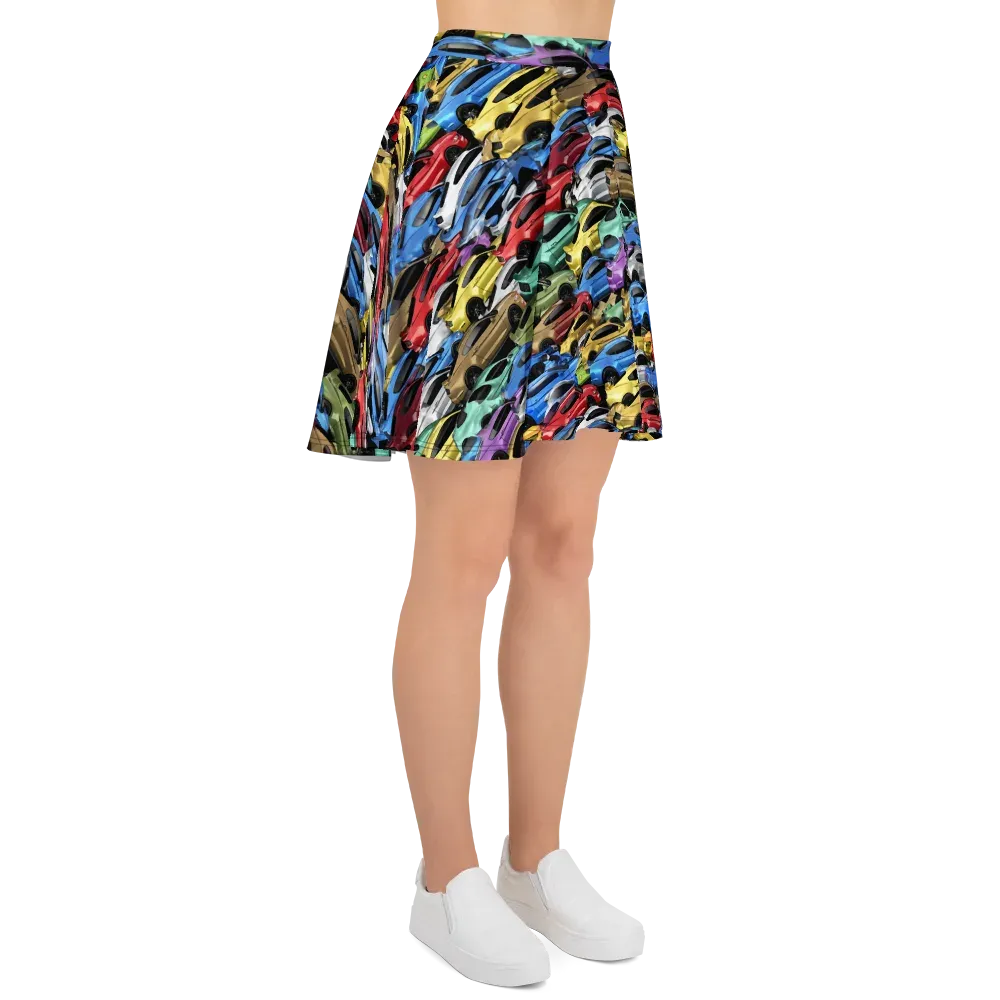 Neon Motorpool on Skater Skirt — Right