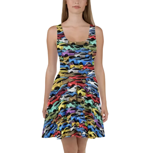 Neon Motorpool on a Skater Dress