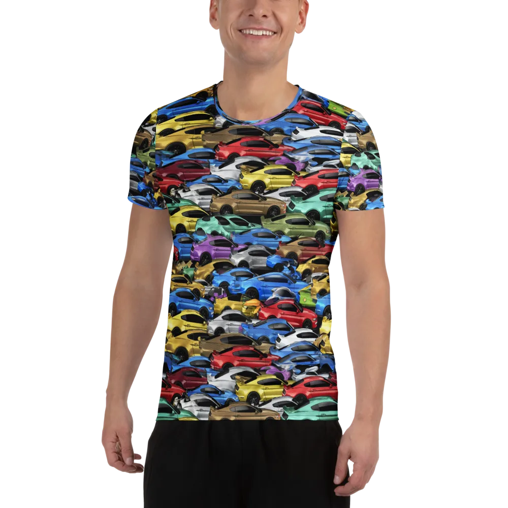 Neon Motorpool on Men's Athletic T-Shirt — Front