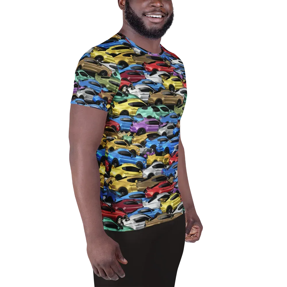 Neon Motorpool on Men's Athletic T-Shirt — Right