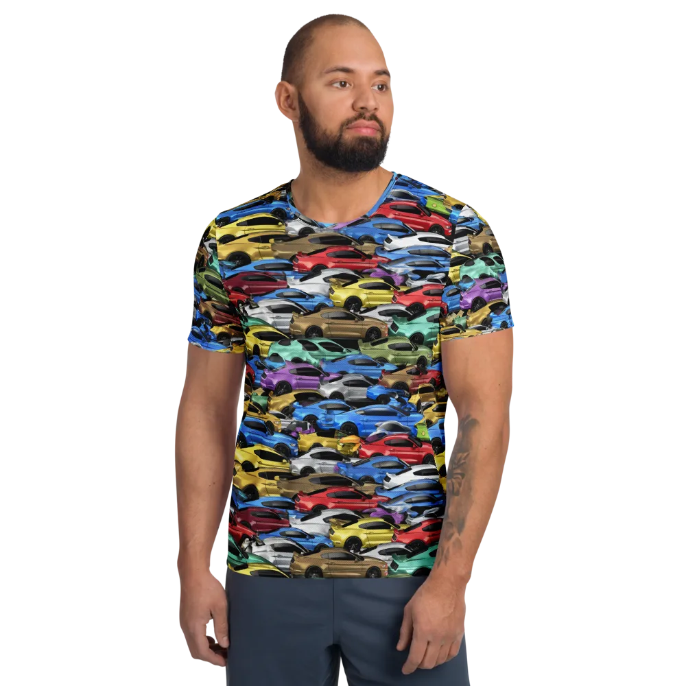 Neon Motorpool on Men's Athletic T-Shirt — Front