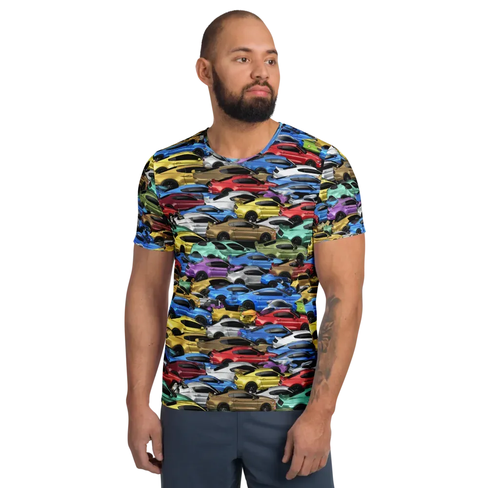 Neon Motorpool on Men's Athletic T-Shirt — Front