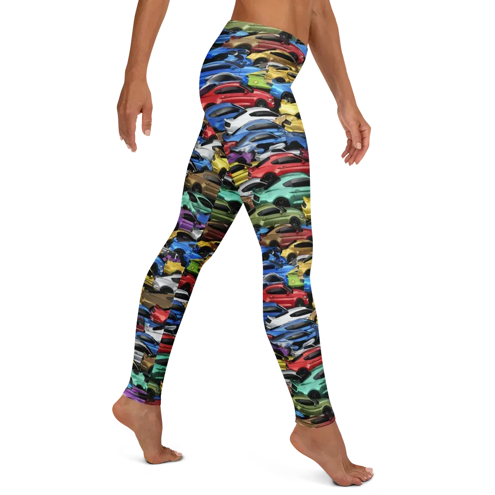Neon Motorpool on Leggings — Right