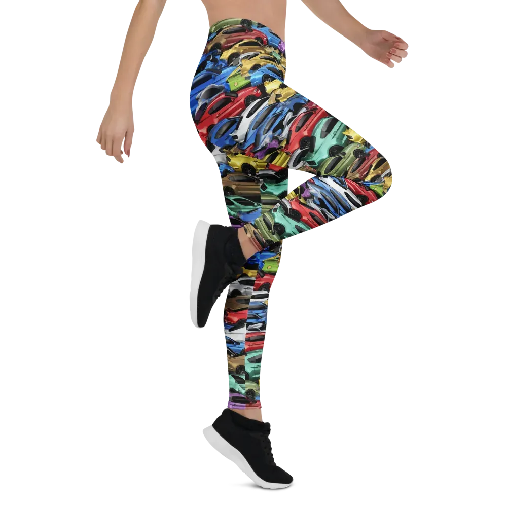 Neon Motorpool on Leggings — Right