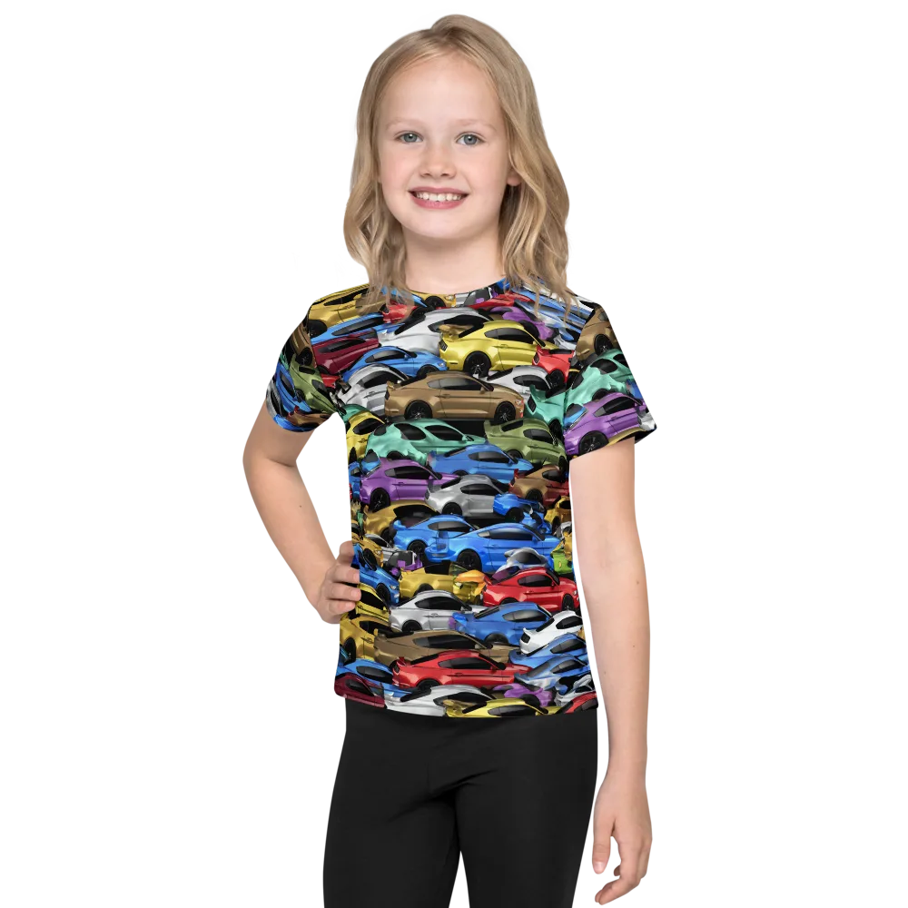 Neon Motorpool on Kids Crew Neck T-Shirt — Front