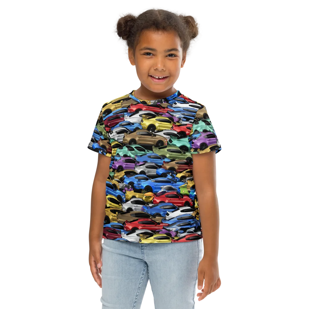 Neon Motorpool on Kids Crew Neck T-Shirt — Front