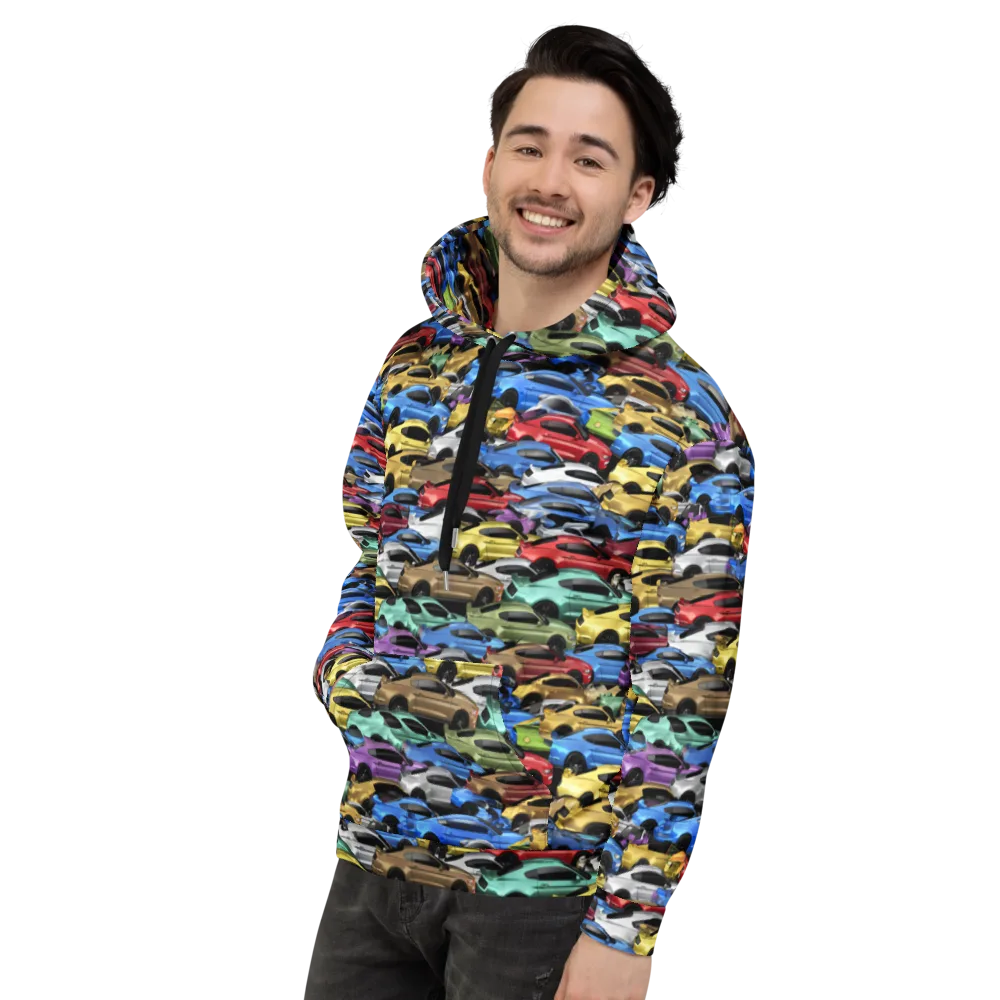 Neon Motorpool on Hoodie — Left